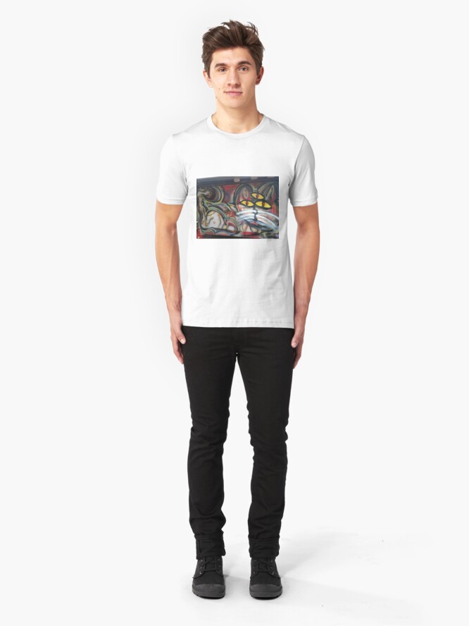 Alternate view of 3rd eye kitty Slim Fit T-Shirt