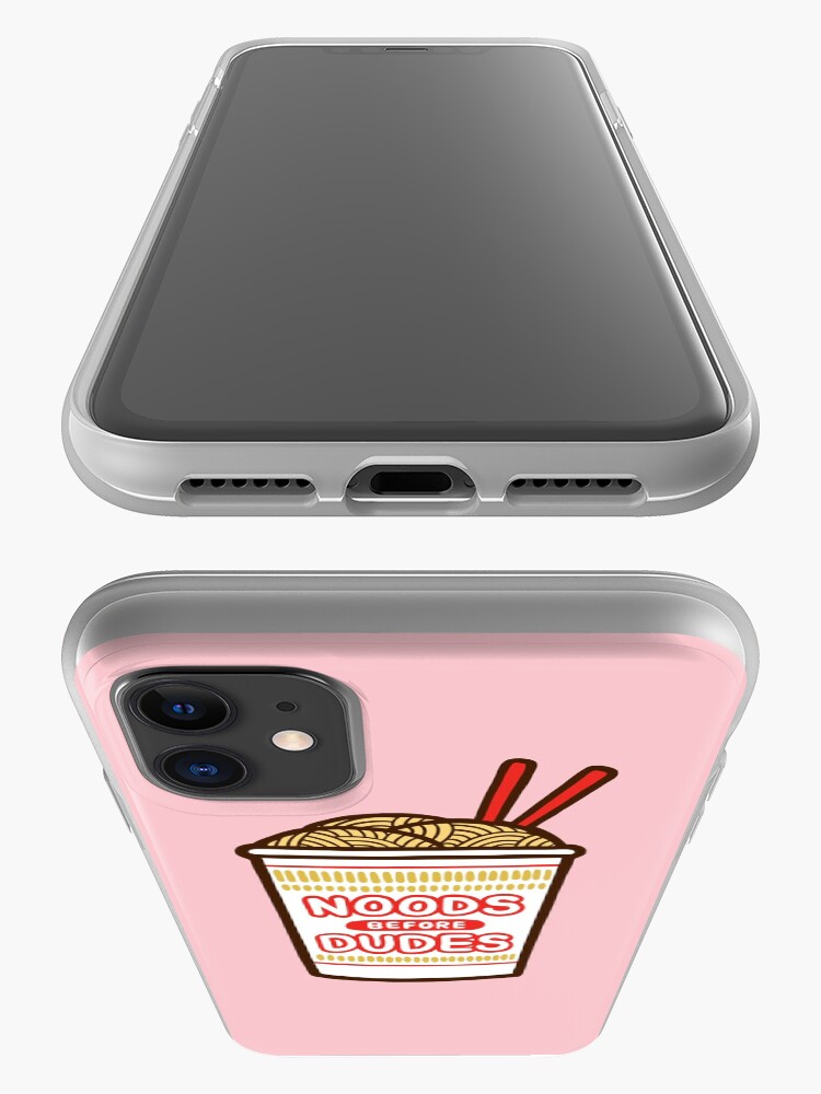 Alternate view of Noods Before Dudes in pink iPhone Case & Cover