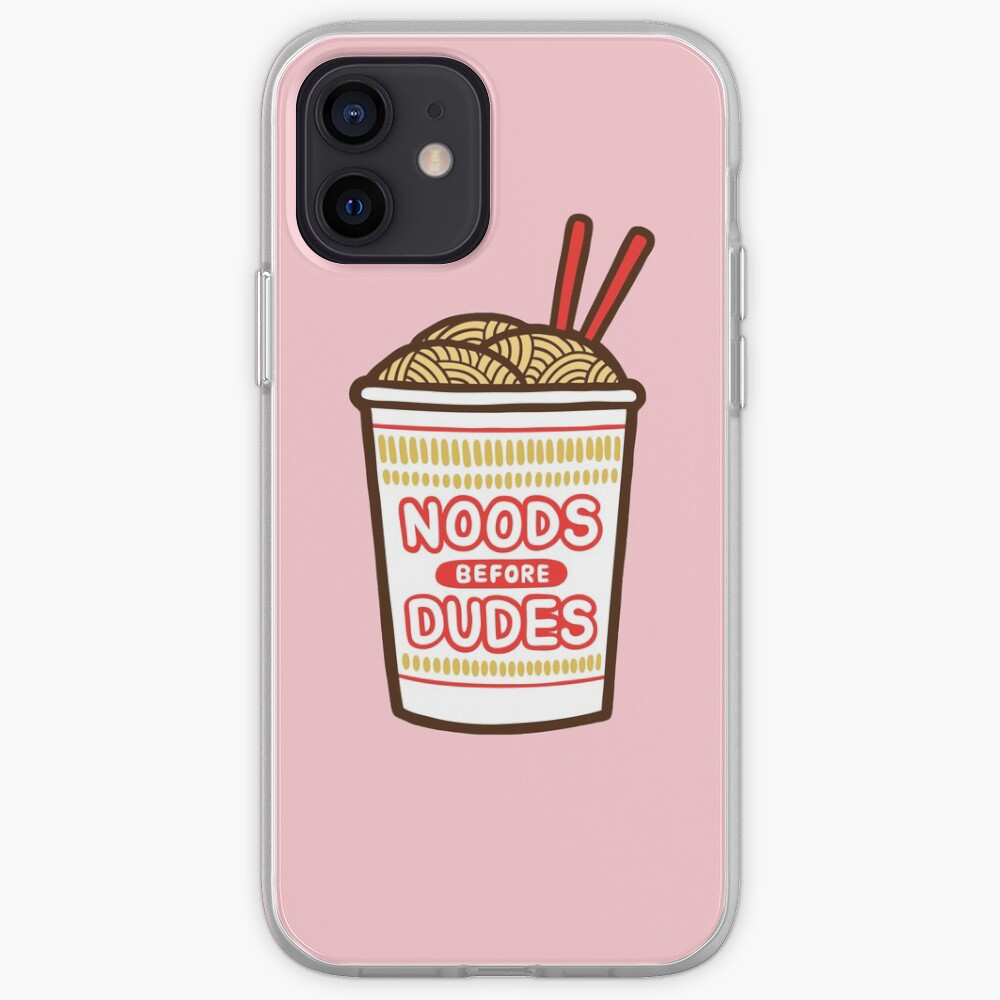 Noods Before Dudes in pink iPhone Case & Cover