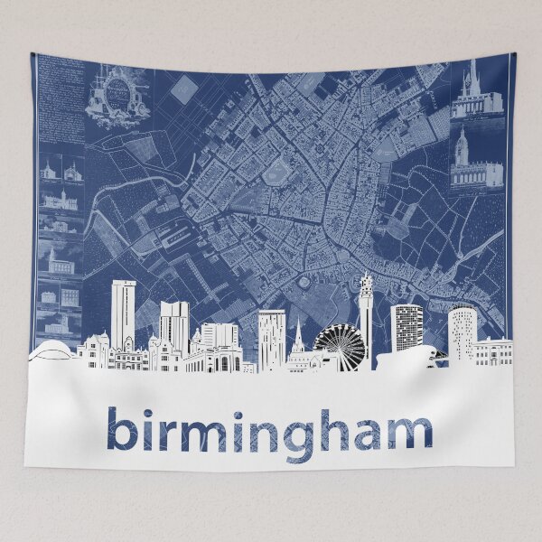 Item preview, birmingham skyline designed and sold by BekimART.