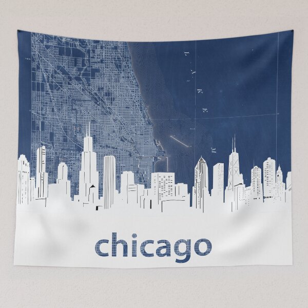 Item preview, chicago skyline designed and sold by BekimART.