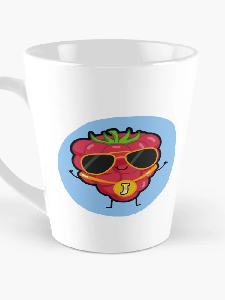 Thumbnail 3 of 4, Coffee Mug, Alphabet Letter J Raspberry Rapper designed and sold by kidsmonogram.