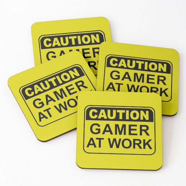 Item preview, Caution Gamer At Work Sign design designed and sold by GetItGiftIt.