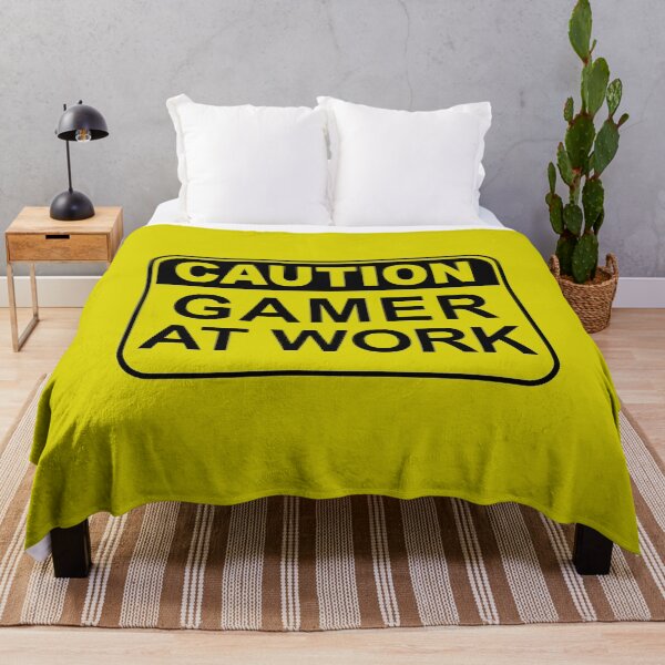 Item preview, Caution Gamer At Work Sign design designed and sold by GetItGiftIt.