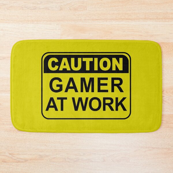 Item preview, Caution Gamer At Work Sign design designed and sold by GetItGiftIt.
