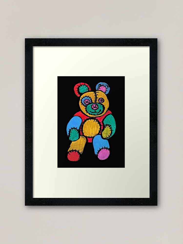 teddy bear framed art