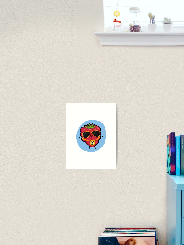 Thumbnail 2 of 3, Art Print, Alphabet Letter O Raspberry Rapper designed and sold by kidsmonogram.