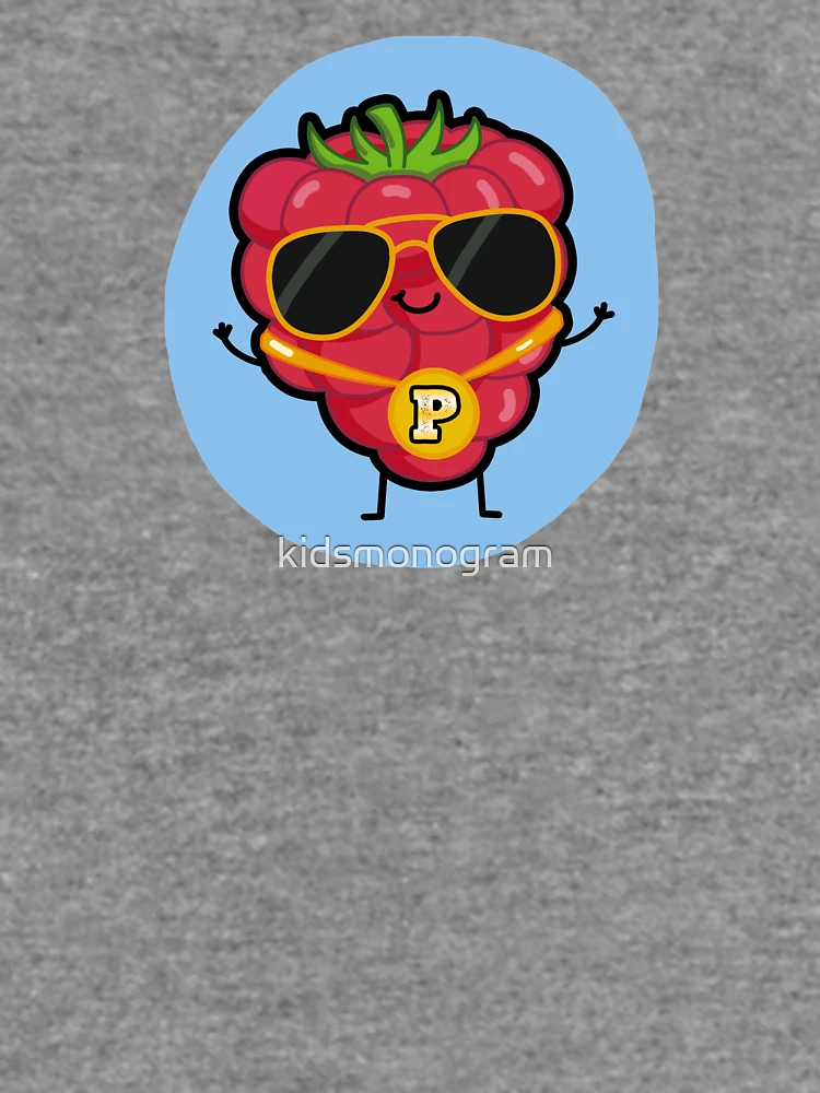 Thumbnail 6 of 6, Lightweight Sweatshirt, Alphabet Letter P Raspberry Rapper designed and sold by kidsmonogram.