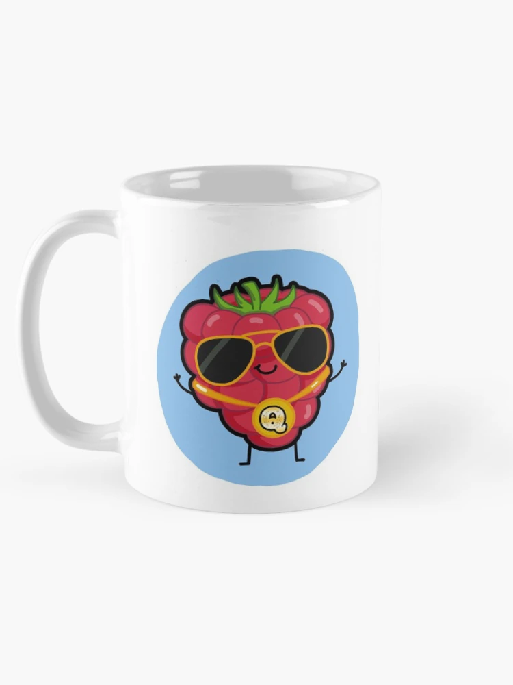 Thumbnail 5 of 6, Coffee Mug, Alphabet Letter Q Raspberry Rapper designed and sold by kidsmonogram.