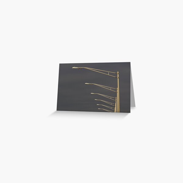 Lights Dark Sky Greeting Card
