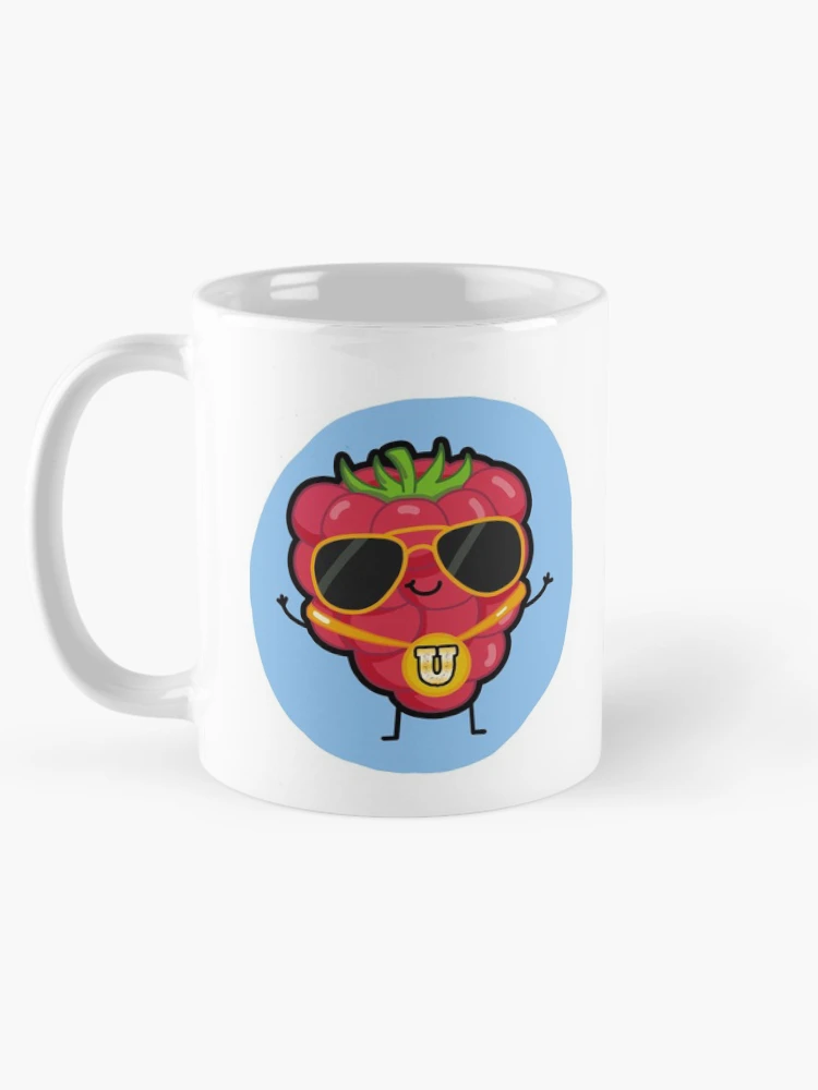 Thumbnail 5 of 6, Coffee Mug, Alphabet Letter U Raspberry Rapper designed and sold by kidsmonogram.
