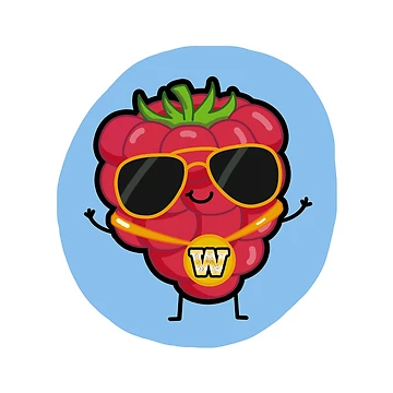 Artwork thumbnail, Alphabet Letter W Raspberry Rapper by kidsmonogram