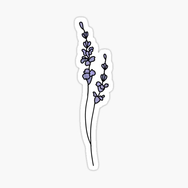 Item preview, Cute Aesthetic Lavender Sticker designed and sold by kairidesignz.