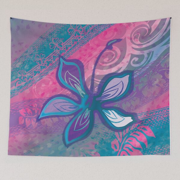Item preview, Polynesian Tribal Hibiscus Abstract designed and sold by sunnthreads.