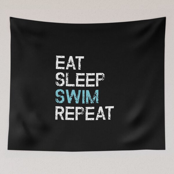 Item preview, Eat Sleep Swim Repeat Swimmer Water Sports Fitness designed and sold by MooonTees.