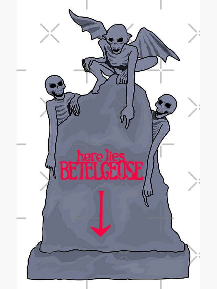 "Beetlejuice Gravestone" Poster for Sale by Jakmalone Redbubble