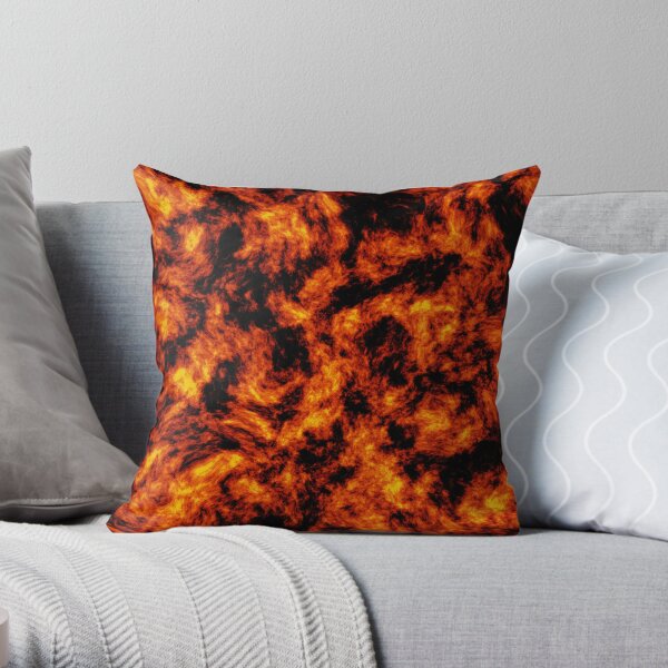 Explosion of color,digital fire. Throw Pillow