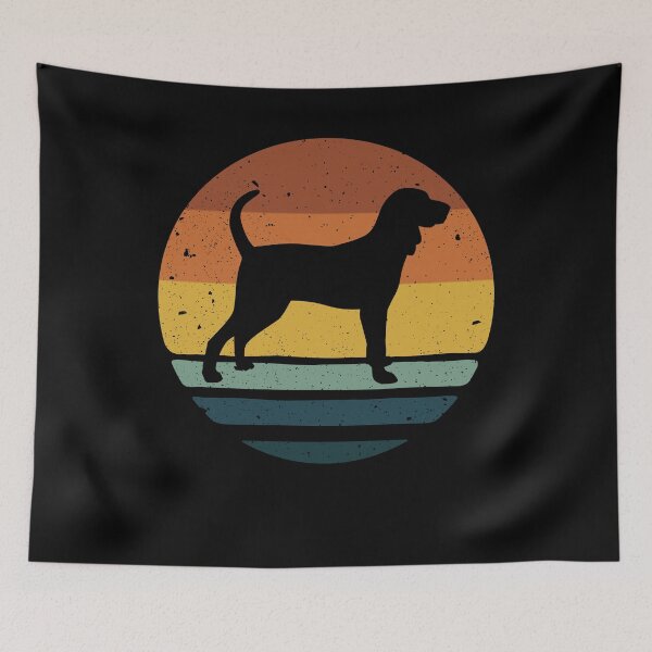 Aperçu de l'œuvre Black and Tan Coonhound Retro Vintage créée et vendue par rafaeltto.