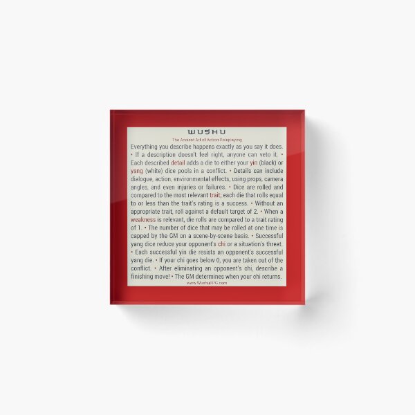 Item preview, Wushu RPG [condensed] designed and sold by KLondike-5.