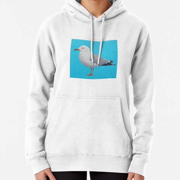 Seagull - oil on canvas Pullover Hoodie
