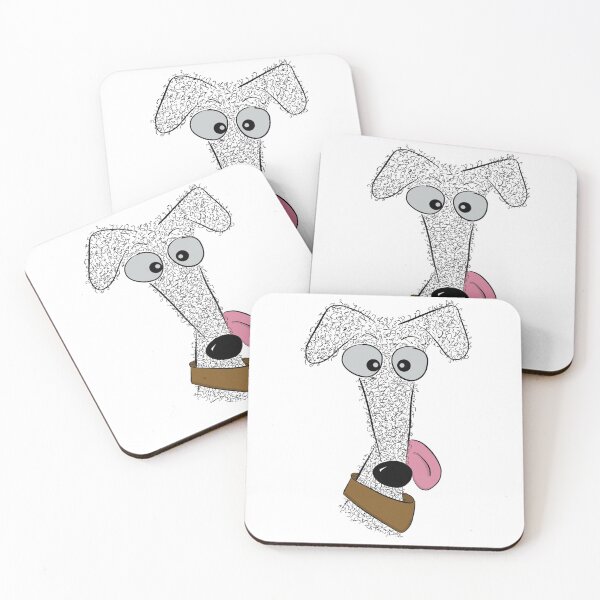 Item preview, Scruffy Curly White Lurcher designed and sold by Mat Dixon.