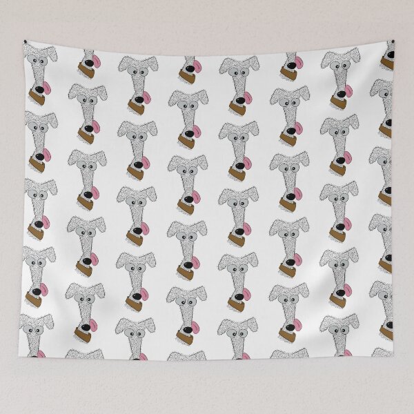 Item preview, Scruffy Curly White Lurcher designed and sold by Mat Dixon.