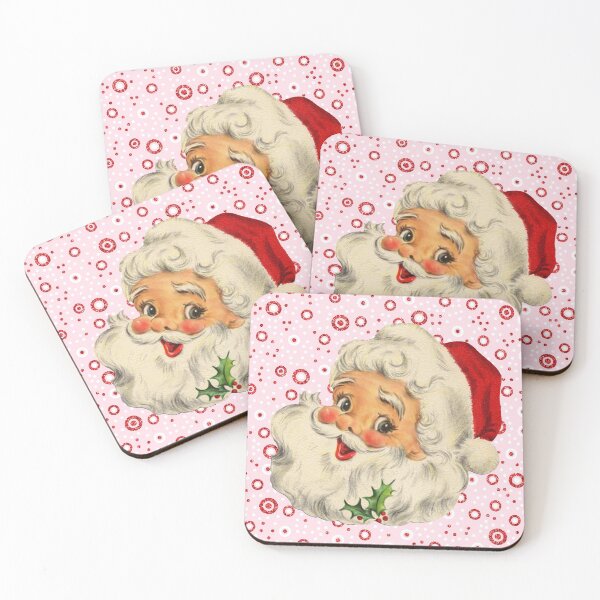 Item preview, Jolly Santa on Pink Peppermint Background designed and sold by blayzeink.
