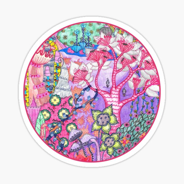 Trippy Forest Full Version Sticker