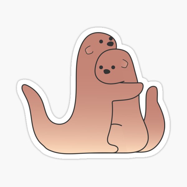 Item preview, Otter hug sticker designed and sold by hacetalor.