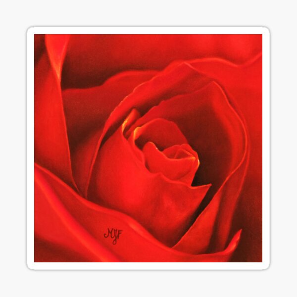 Rose rouge Sticker