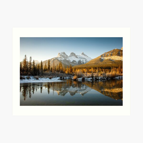 Three Sisters Canmore Sunrise Art Print