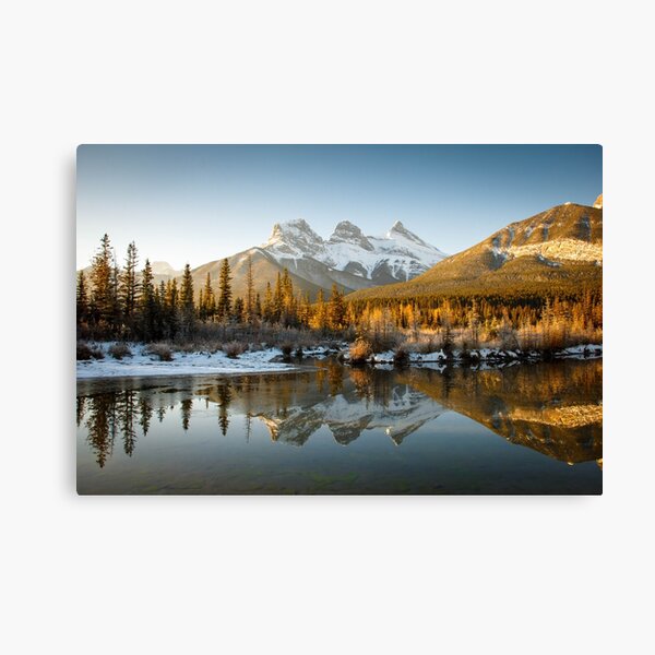 Three Sisters Canmore Sunrise Canvas Print