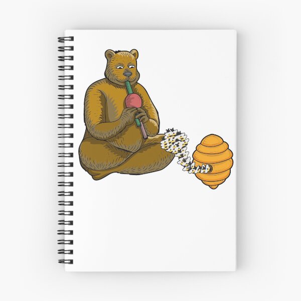 Item preview, BEAR IS CHARMING BEES WITH FLUTE designed and sold by Dwarf-Monkey.