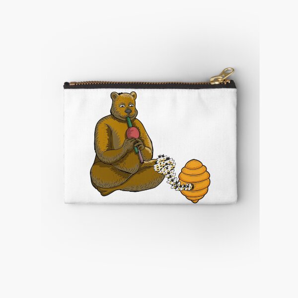 Item preview, BEAR IS CHARMING BEES WITH FLUTE designed and sold by Dwarf-Monkey.