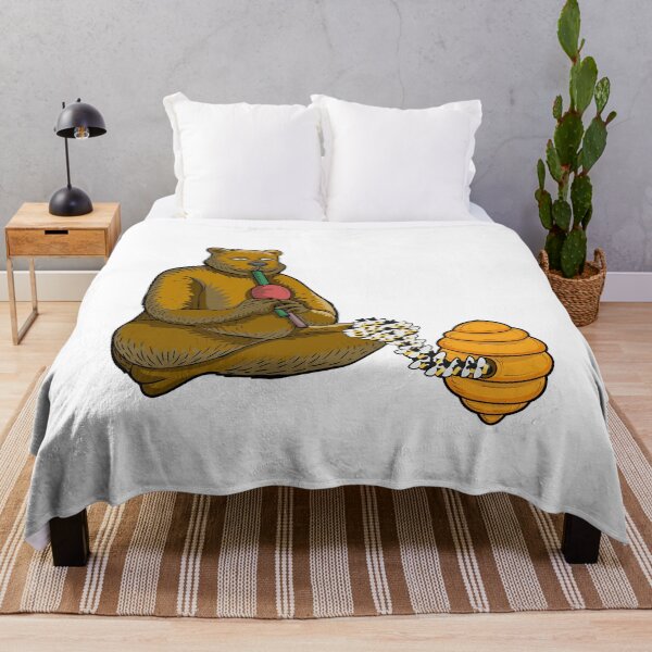 Item preview, BEAR IS CHARMING BEES WITH FLUTE designed and sold by Dwarf-Monkey.