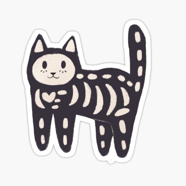 spooky cat sticker Sticker