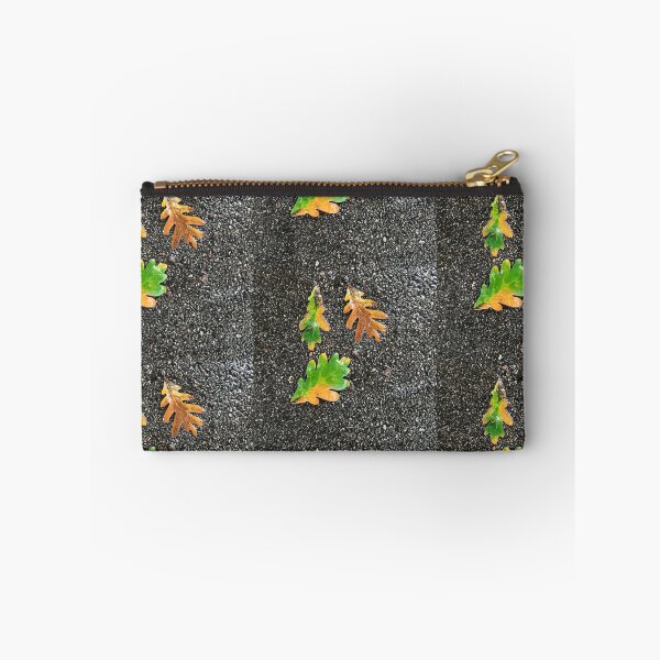 Item preview, Rainy Leaves on Black Terrazzo Background designed and sold by djrunnels.