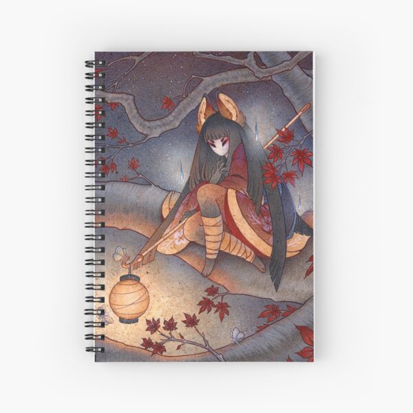 Lantern Light - Kitsune Yokai TeaKitsune Spiral Notebook