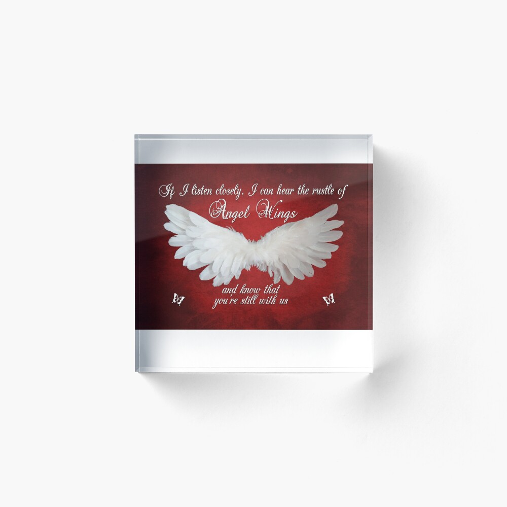 Impression Rigide Citation Ailes D Ange En Caracteres Rouges Par Chevitodd Redbubble