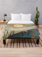 The Messenger - Kitsune, Fox, Yokai Throw Blanket