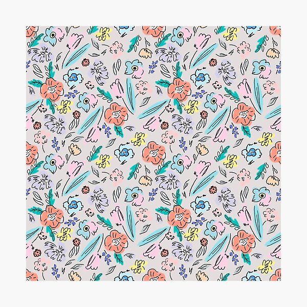 Item preview, chintz flowers designed and sold by AvotArt.