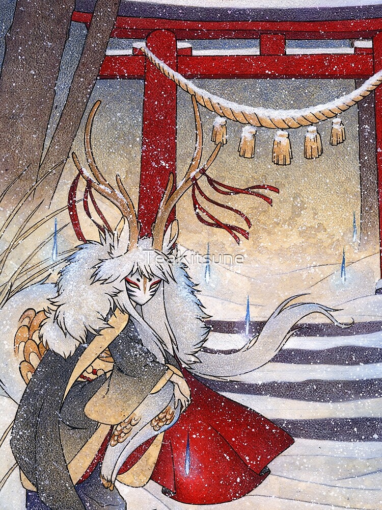 The Summit Gate - Deer Kirin Yokai Spirit by TeaKitsune