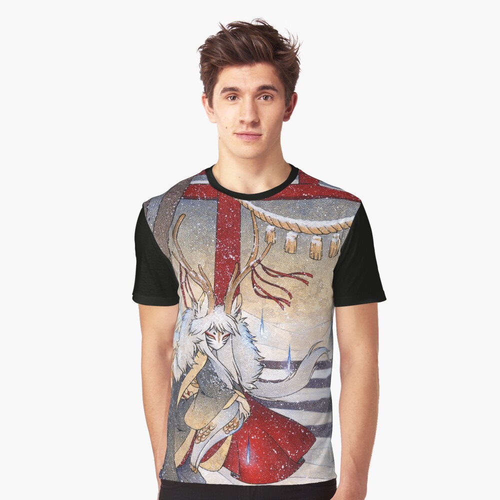 The Summit Gate - Deer Kirin Yokai Spirit Graphic T-Shirt