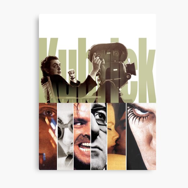 Stanley Kubrick Collage Portrait Metal Print