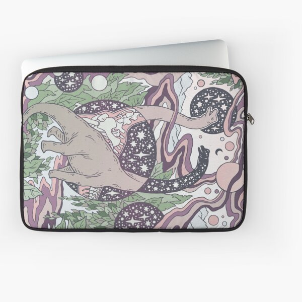Jurassic Portal | Purple Haze Palette | Dinosaur Science Fiction Art Laptop Sleeve