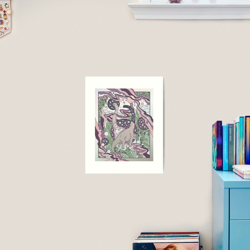 Jurassic Portal | Purple Haze Palette | Dinosaur Science Fiction Art Art Print