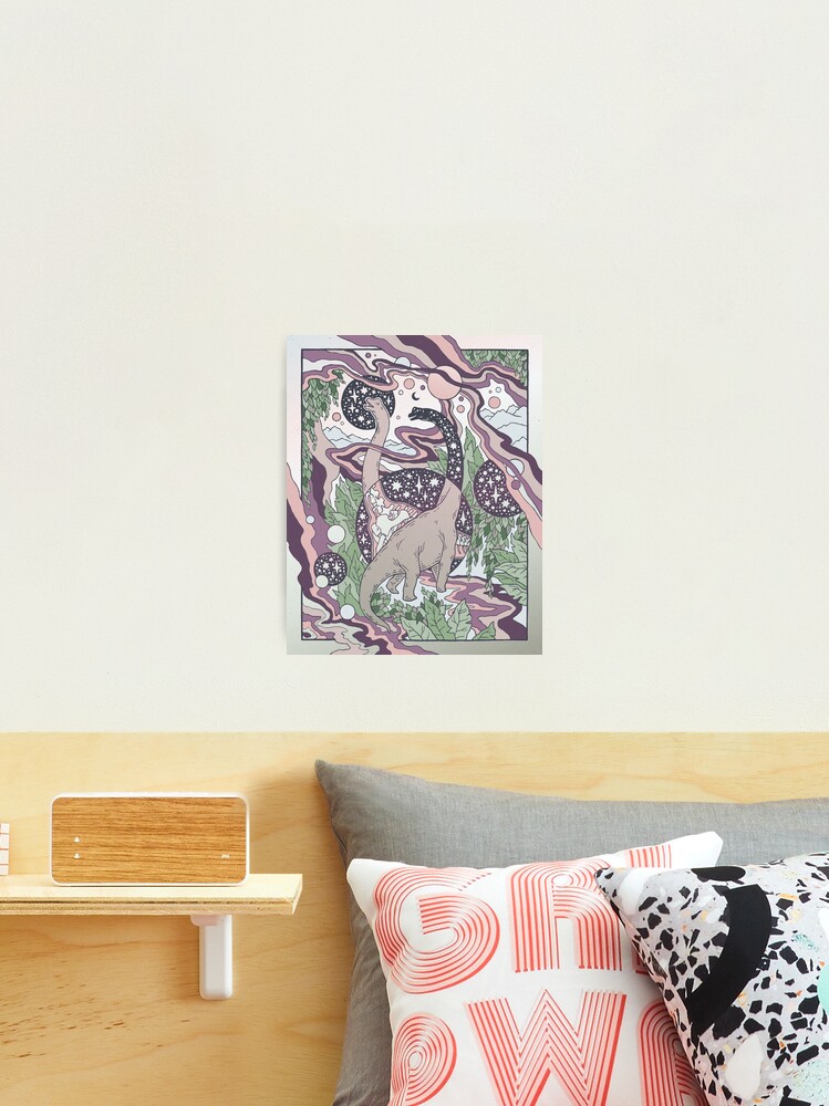Thumbnail 1 of 3, Photographic Print, Jurassic Portal | Purple Haze Palette | Dinosaur Science Fiction Art designed and sold by OMEGAFAUNA.