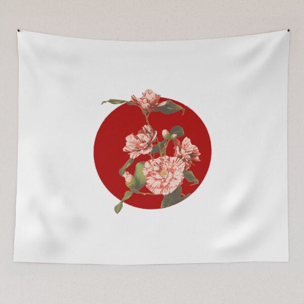 Item preview, Japanese Flag - Striped Camellias  designed and sold by weavernap.