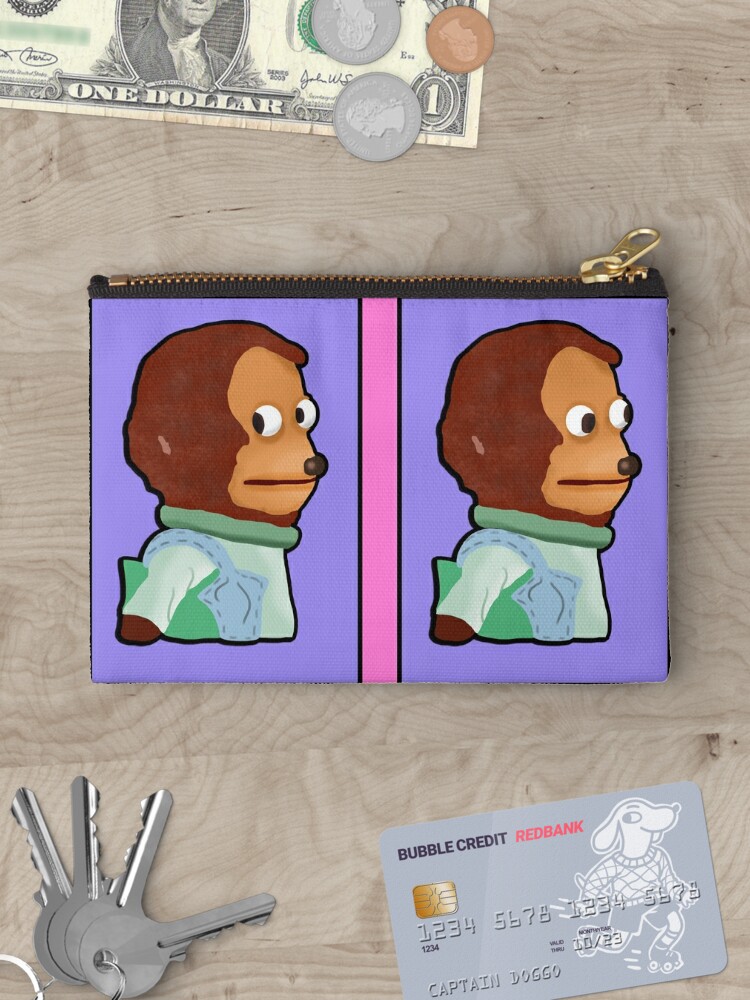 Awkward Monkey Looking Away Puppet Meme | Zipper Pouch