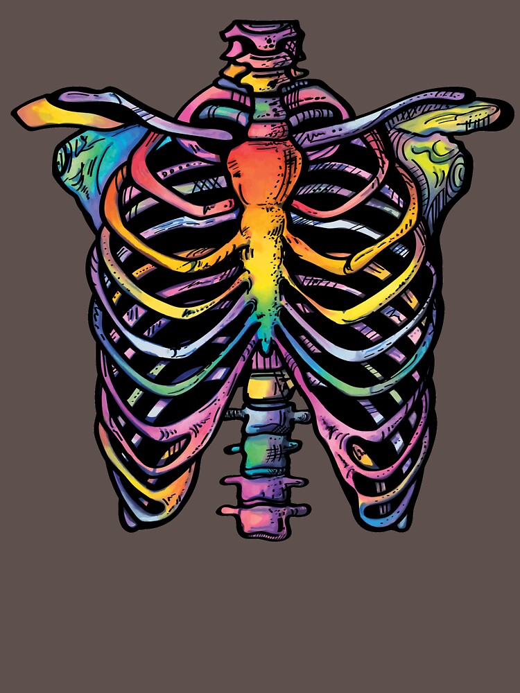 Rainbow Ribcage Skeleton by daymarebrand